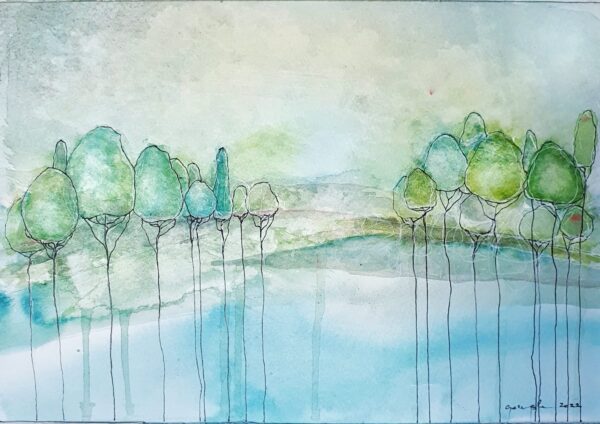 Balloon Trees - Modern Abstract Handmade Painting