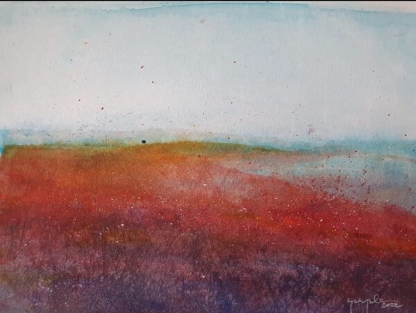 Poppy Fields - Modern Abstract Handmade Original Painting