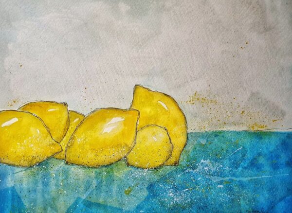 Lemons - Modern Abstract Handmade Original Painting